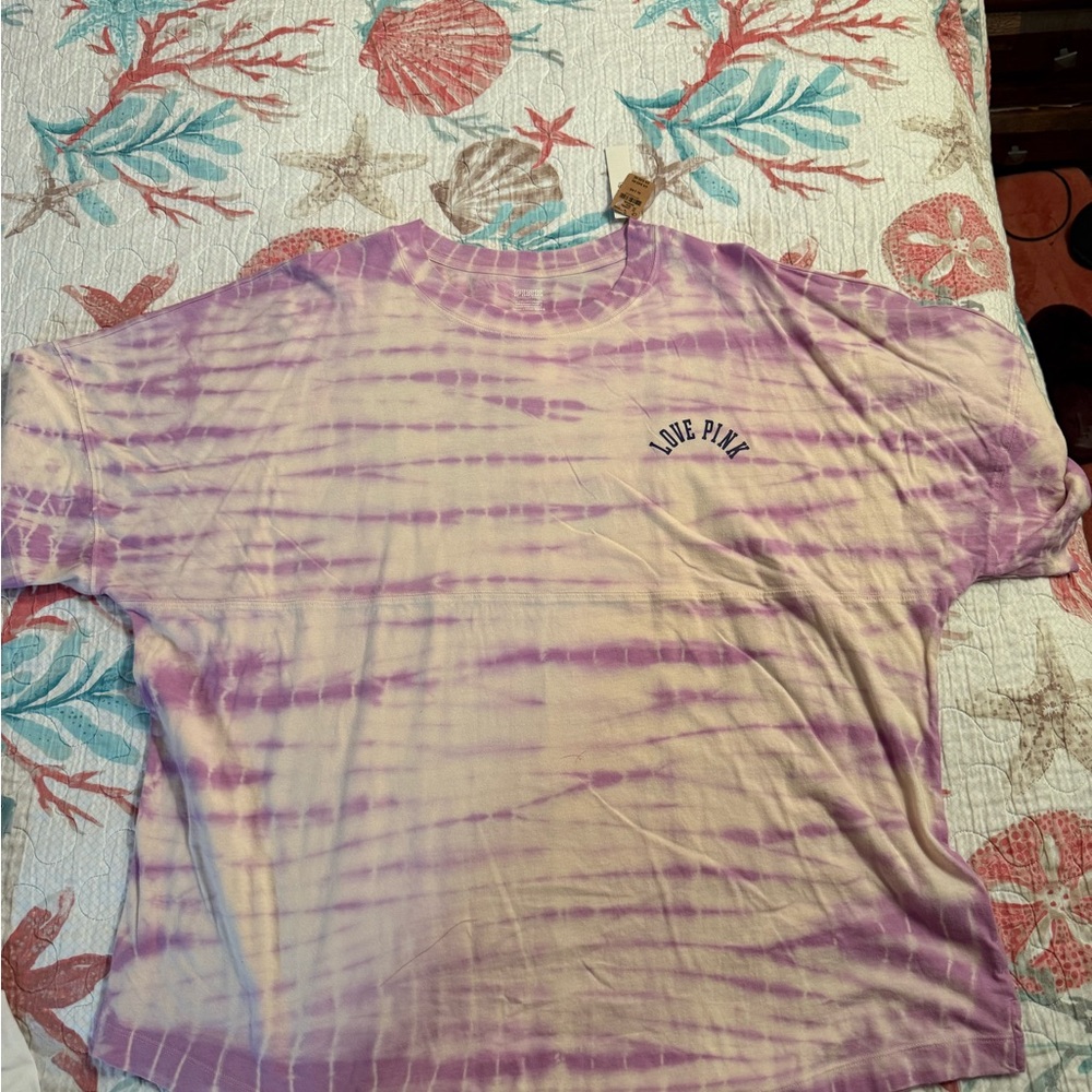 PINK Victoria's Secret Purple Casual Short Sleeve Tee